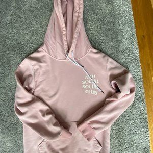 pink anti social social club hoodie